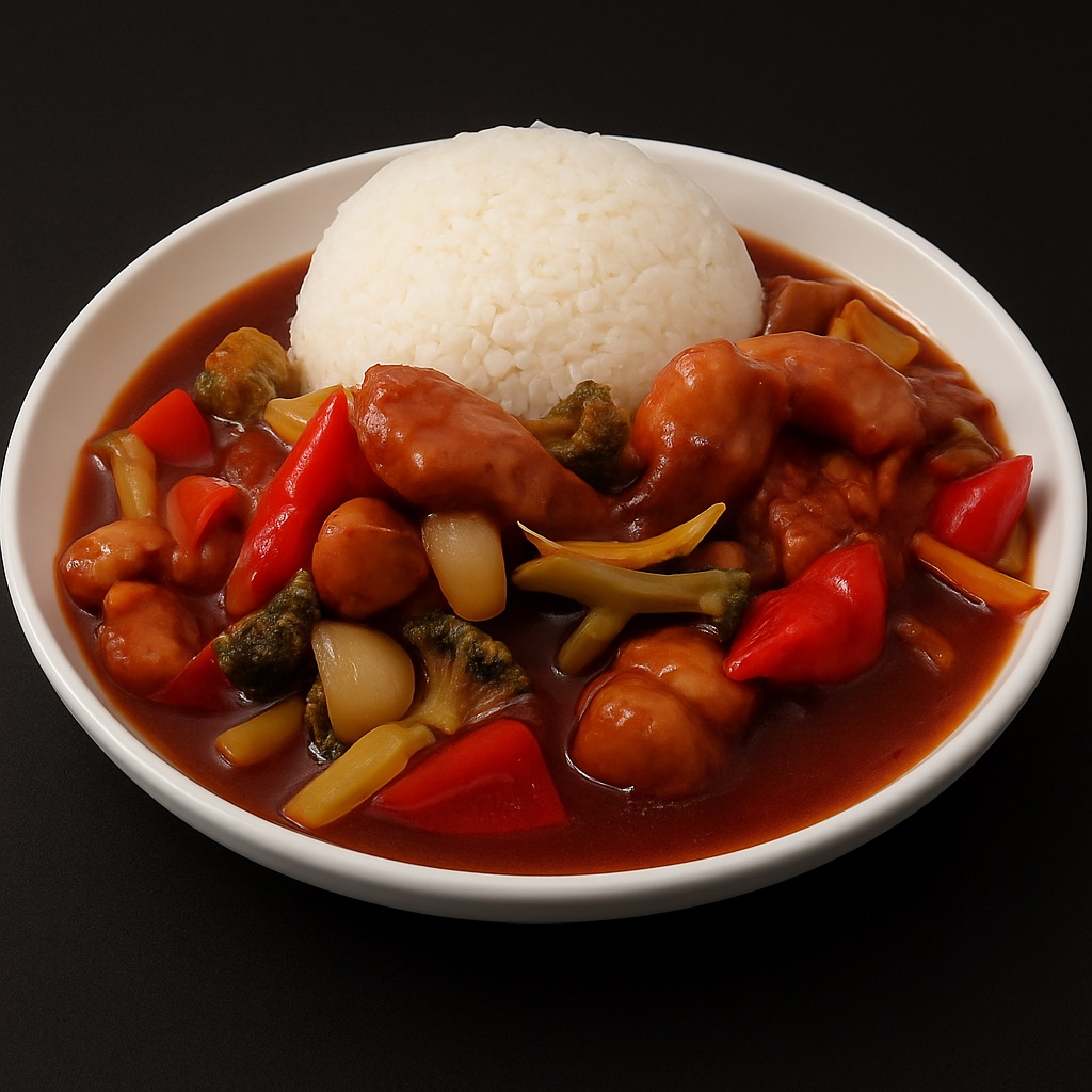 Sursøt svin med ris